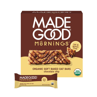 MadeGood Mornings Barras Suaves Chispas de Chocolate