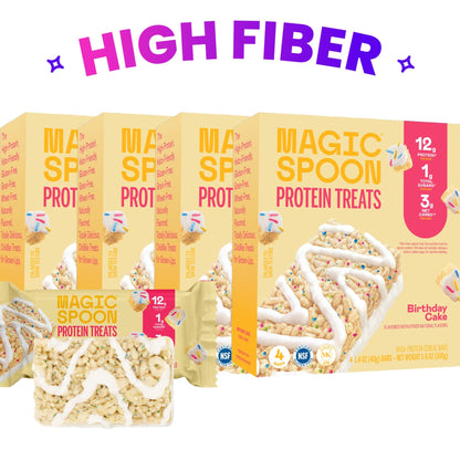 Magic Spoon Birthday Cake - 16 Cereal Treats (4 Boxes)