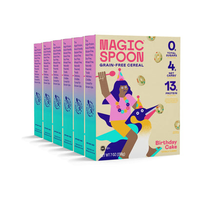 Magic Spoon Cereal Con Proteína Pastel De Cumpleaños 6 Cajas
