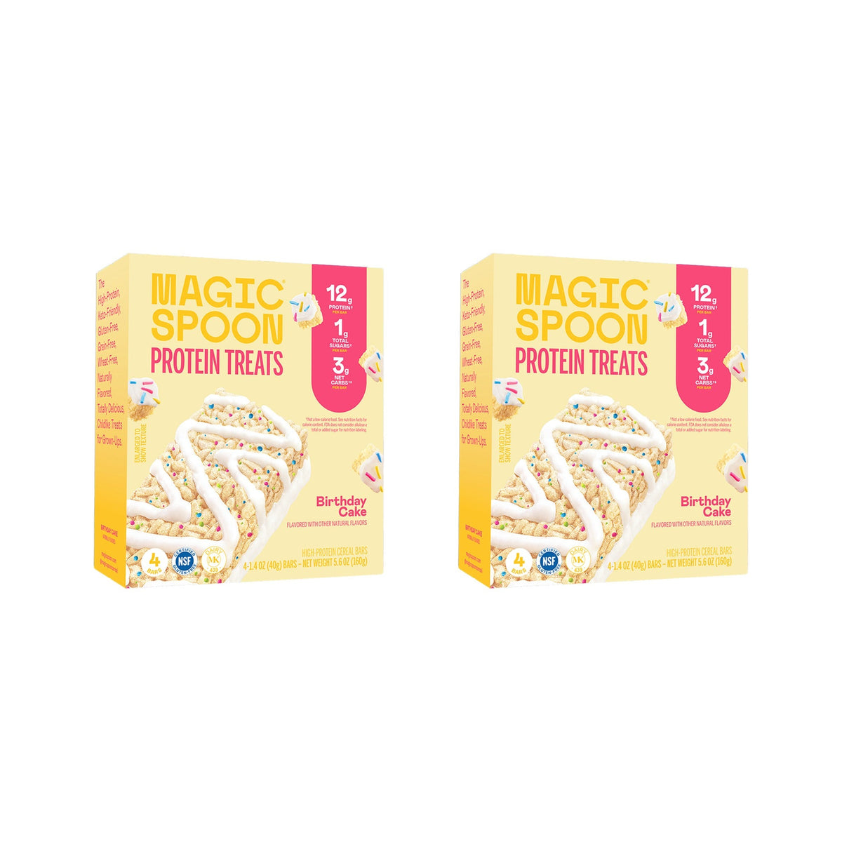 Magic Spoon Birthday Cake - 8 Cereal Treats (2 Boxes)