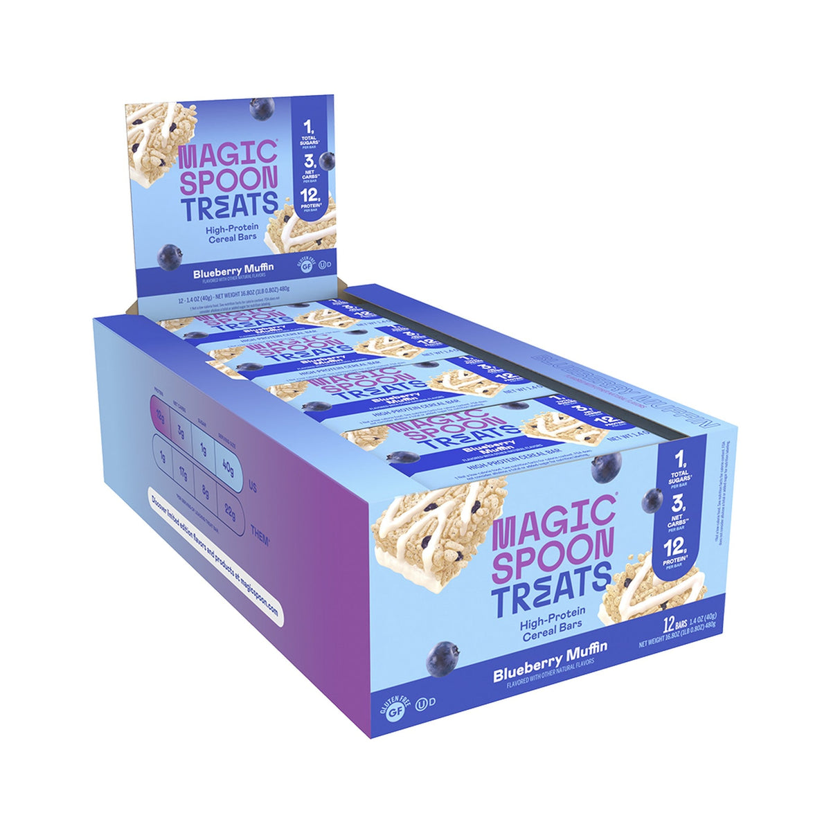Magic Spoon BLUEBERRY MUFFIN - 12 Cereal Treats (1 Box)