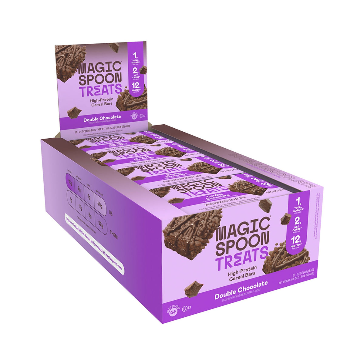 Magic Spoon Double Chocolate - 12 Cereal Treats (1 Box)