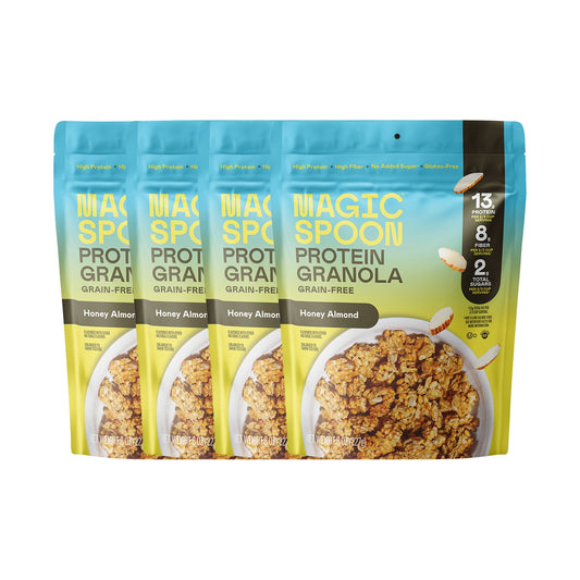 Magic Spoon Granola Con Proteína Miel Y Almendra 4 Bolsas