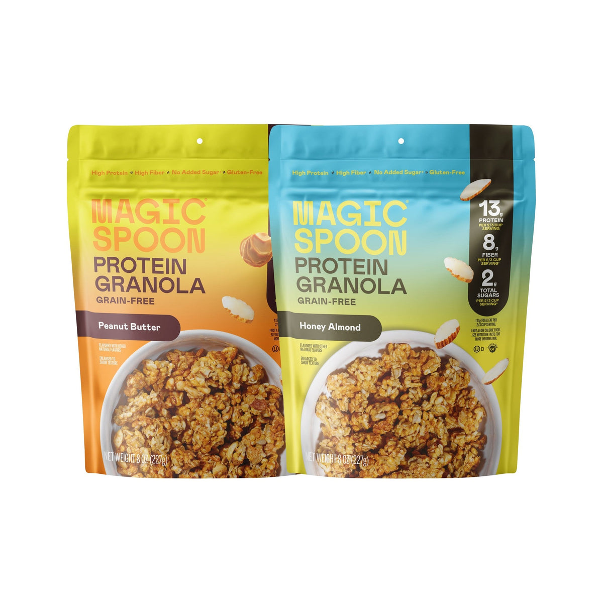 Magic Spoon Granola Con Proteína Surtida Miel Almendra Y Cacahuate 2 Bolsas