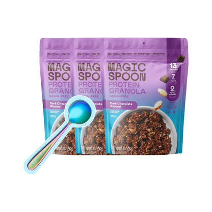 Magic Spoon Granola Con Proteína Surtida Chocolate Amargo 3 Bolsas