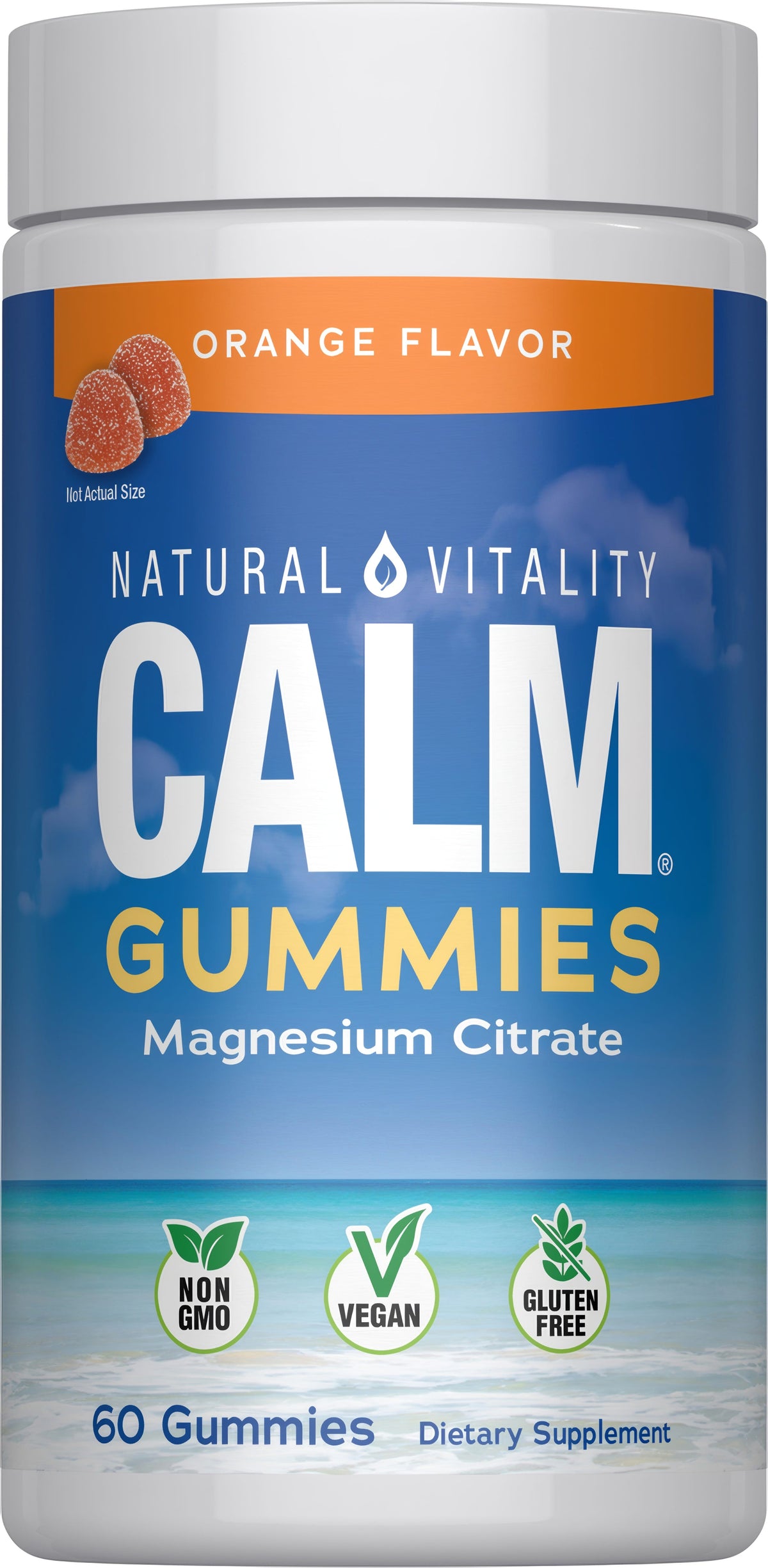 Natural Vitality CALM Gomitas De Magnesio Naranja 60 Piezas
