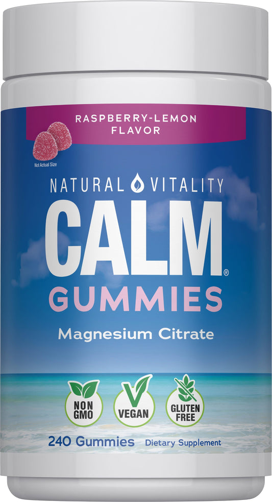 Natural Vitality CALM Gomitas De Magnesio Frambuesa Limón 240 Piezas