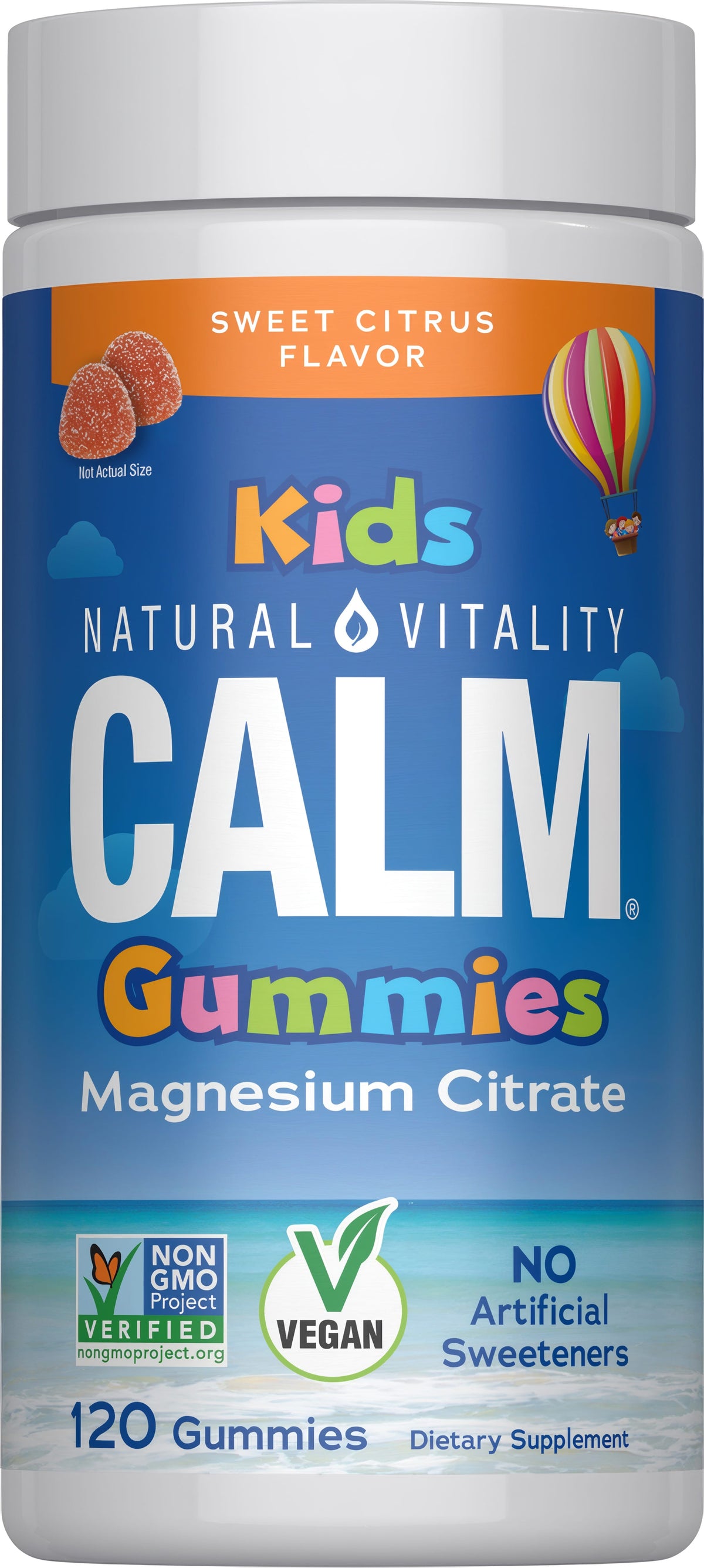 Natural Vitality CALM Kids Gomitas De Magnesio Cítricos 120 Piezas