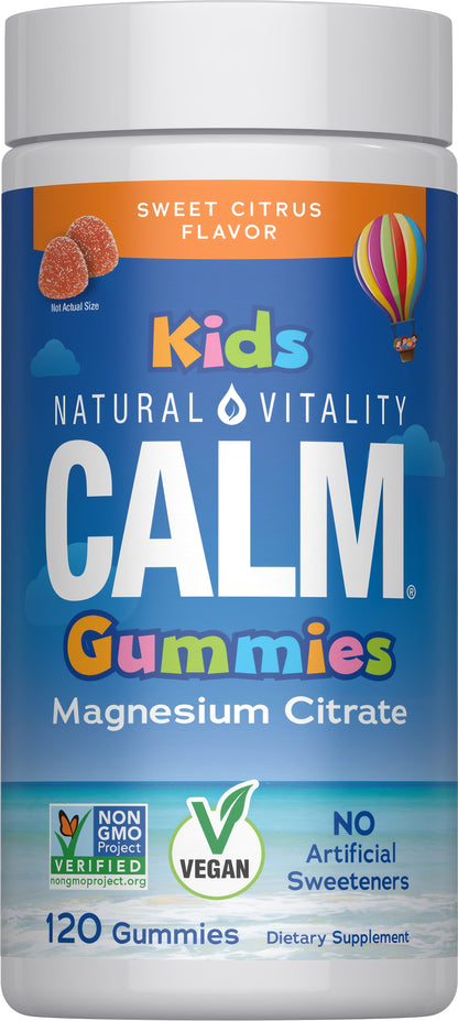 Natural Vitality CALM Kids Gomitas De Magnesio Cítricos 120 Piezas