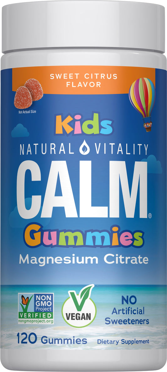 Natural Vitality CALM Kids Gomitas De Magnesio Cítricos 120 Piezas