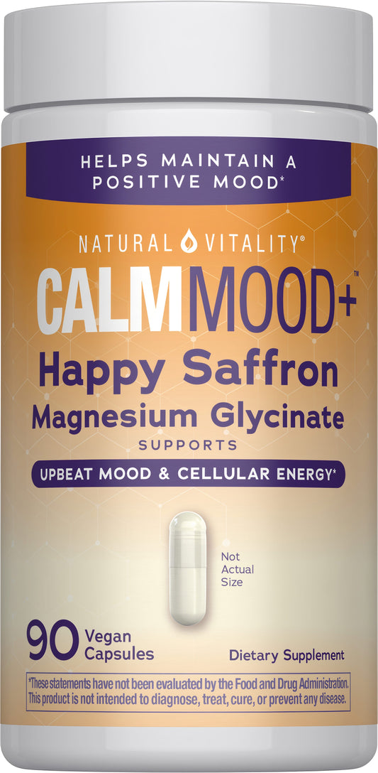 Natural Vitality CALM Mood+ Azafrán Y Glicinato De Magnesio 90 Cápsulas