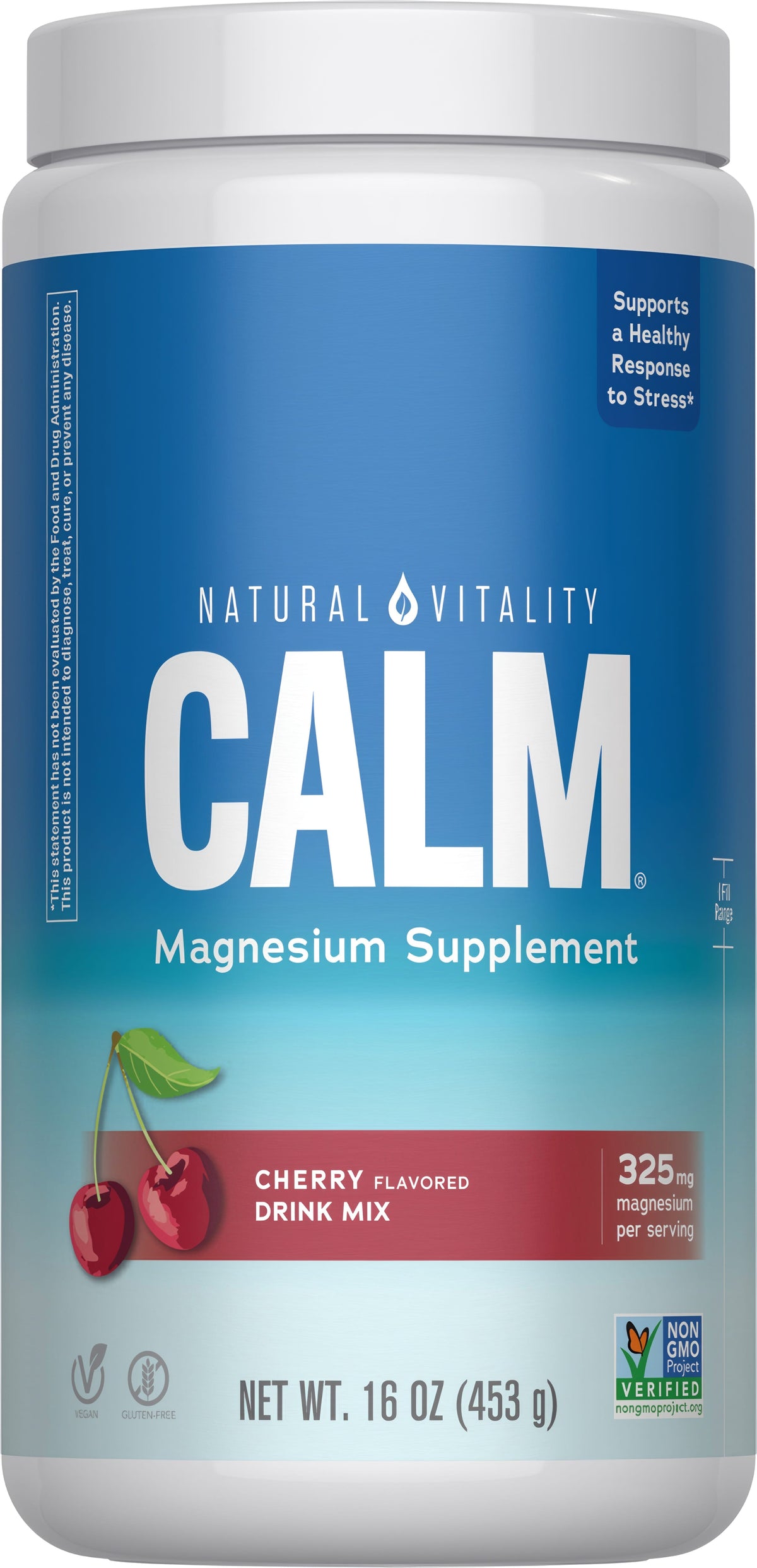 Natural Vitality CALM Magnesio En Polvo Cereza 453 g
