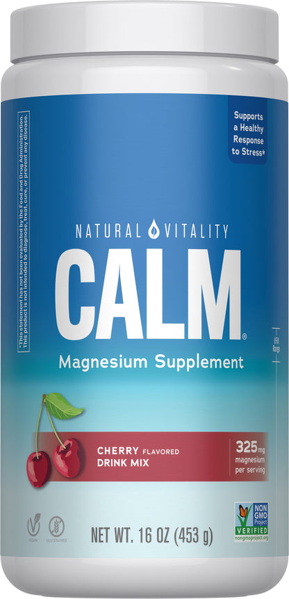 Natural Vitality CALM Magnesio En Polvo Cereza 453 g