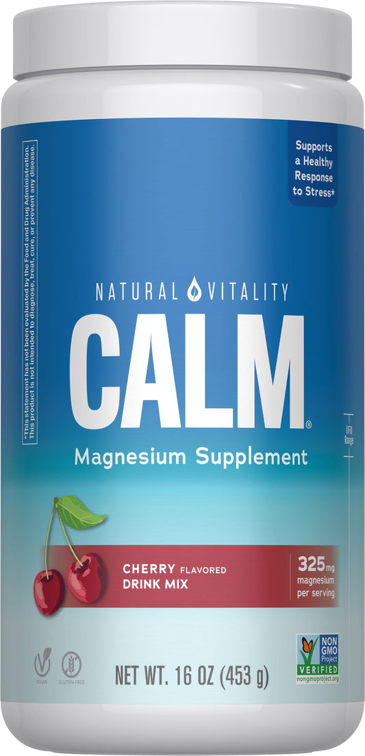 Natural Vitality CALM Magnesio En Polvo Cereza 453 g