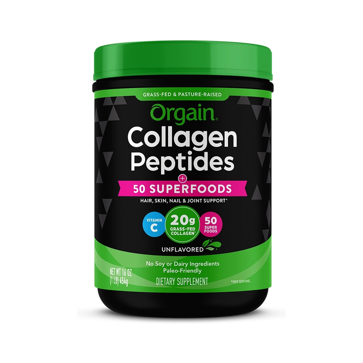 Orgain Péptidos De Colágeno Con Superalimentos En Polvo