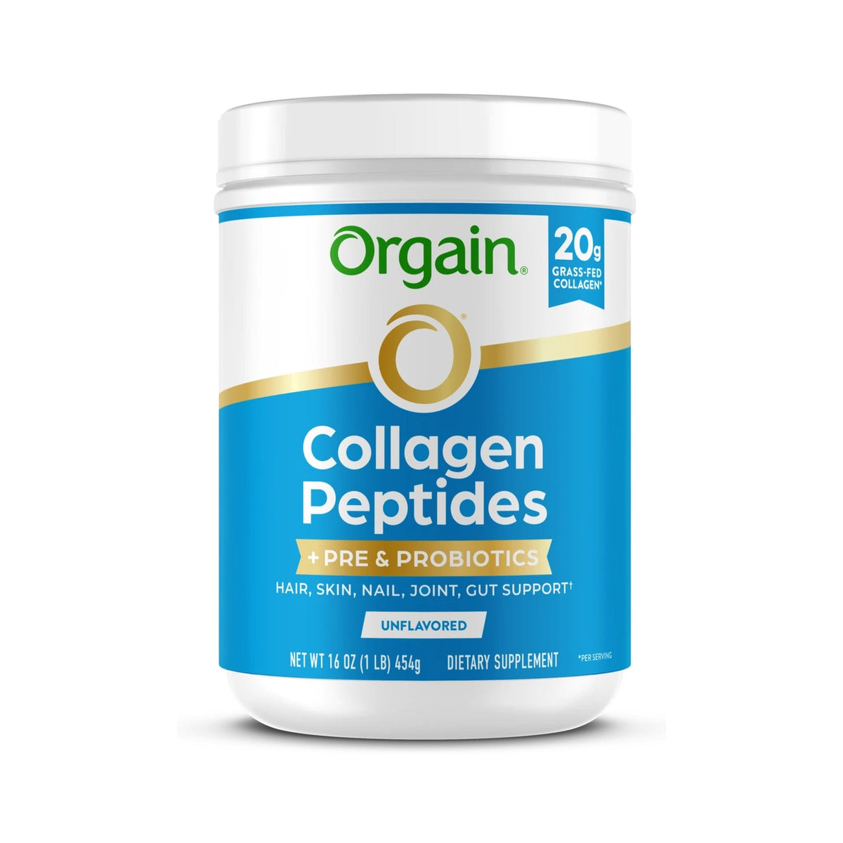 Orgain Péptidos De Colágeno Con Prebióticos Y Probióticos