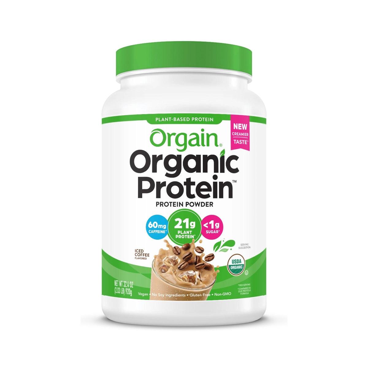 Orgain Proteína Vegetal Orgánica En Polvo Café Helado