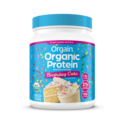 Orgain Proteína Vegetal Orgánica En Polvo Pastel De Cumpleaños