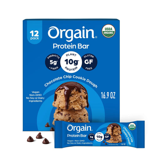 Orgain Barra De Proteína Orgánica Chocolate Chip Cookie Dough