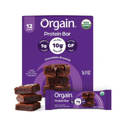 Orgain Barra De Proteína Orgánica Brownie De Chocolate