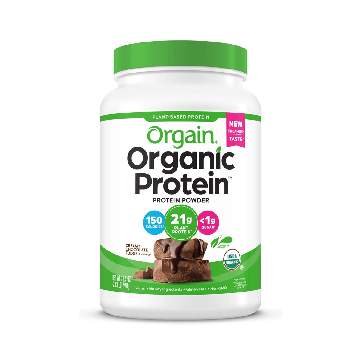 Orgain Proteína Vegetal Orgánica En Polvo Chocolate Fudge