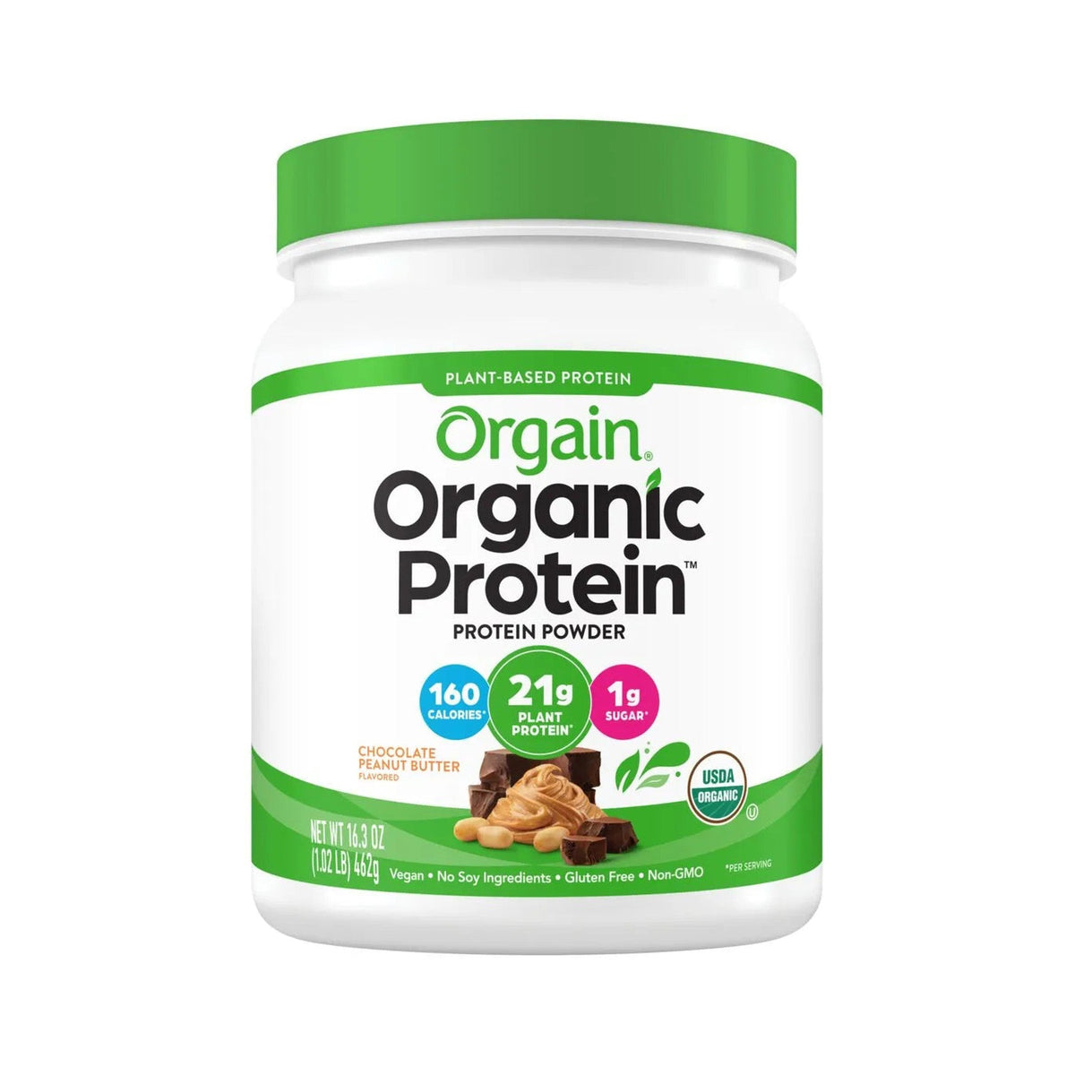 Orgain Proteína Vegetal Orgánica En Polvo Chocolate Y Crema De Cacahuate
