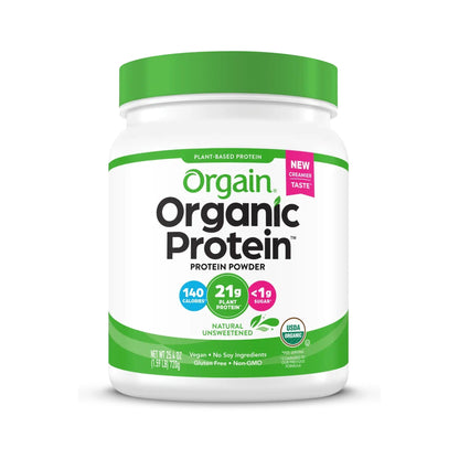 Orgain Proteína Vegetal Orgánica En Polvo Natural Sin Endulzar