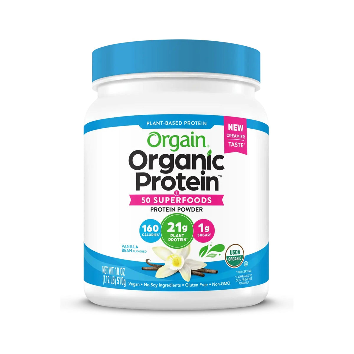 Orgain Proteína Vegetal Orgánica Con Superalimentos En Polvo Vainilla