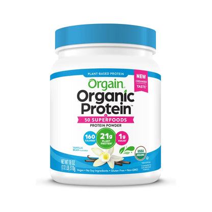 Orgain Proteína Vegetal Orgánica Con Superalimentos En Polvo Vainilla