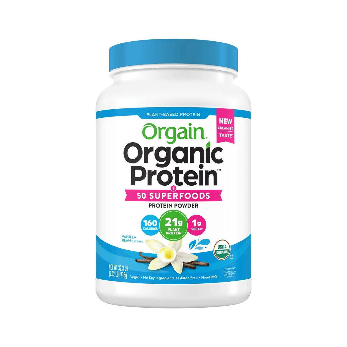 Orgain Proteína Vegetal Orgánica Con Superalimentos En Polvo Vainilla