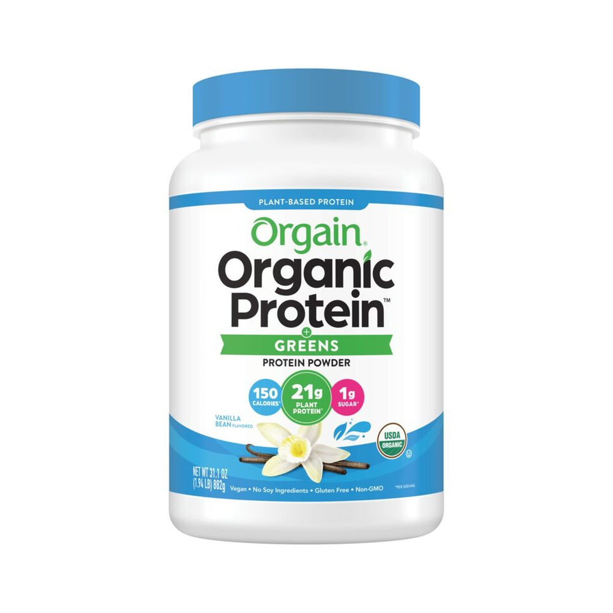 Orgain Proteína Vegetal Orgánica Con Greens En Polvo Vainilla