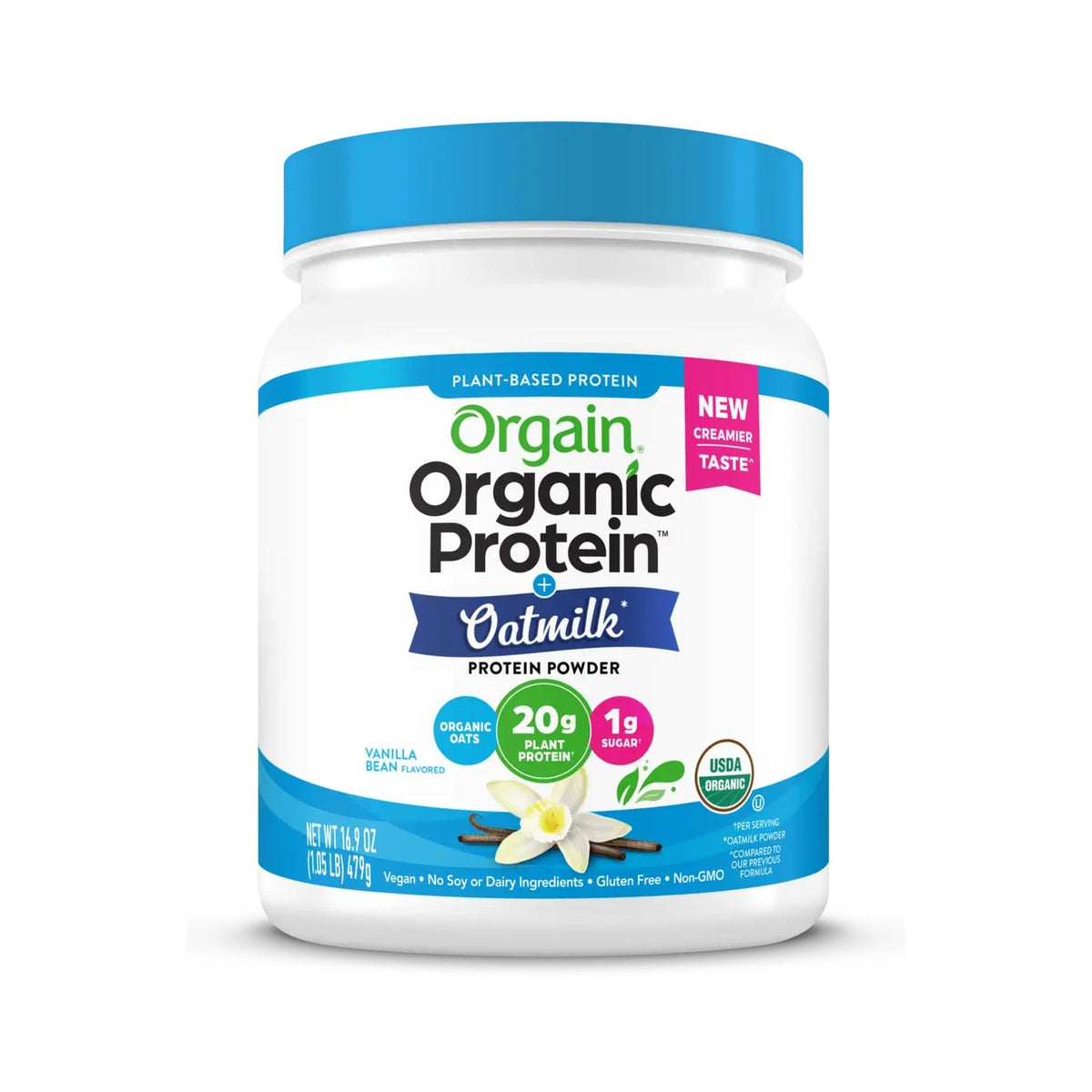 Orgain Proteína Vegetal Orgánica Con Leche De Avena Vainilla