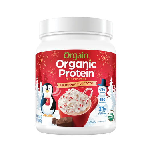 Orgain Proteína Vegetal Orgánica En Polvo Chocolate Caliente Con Menta