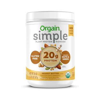 Orgain Simple Proteína Vegetal Orgánica Crema De Cacahuate