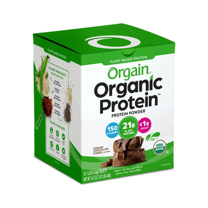 Orgain Proteína Vegetal Orgánica Sobres Individuales Chocolate