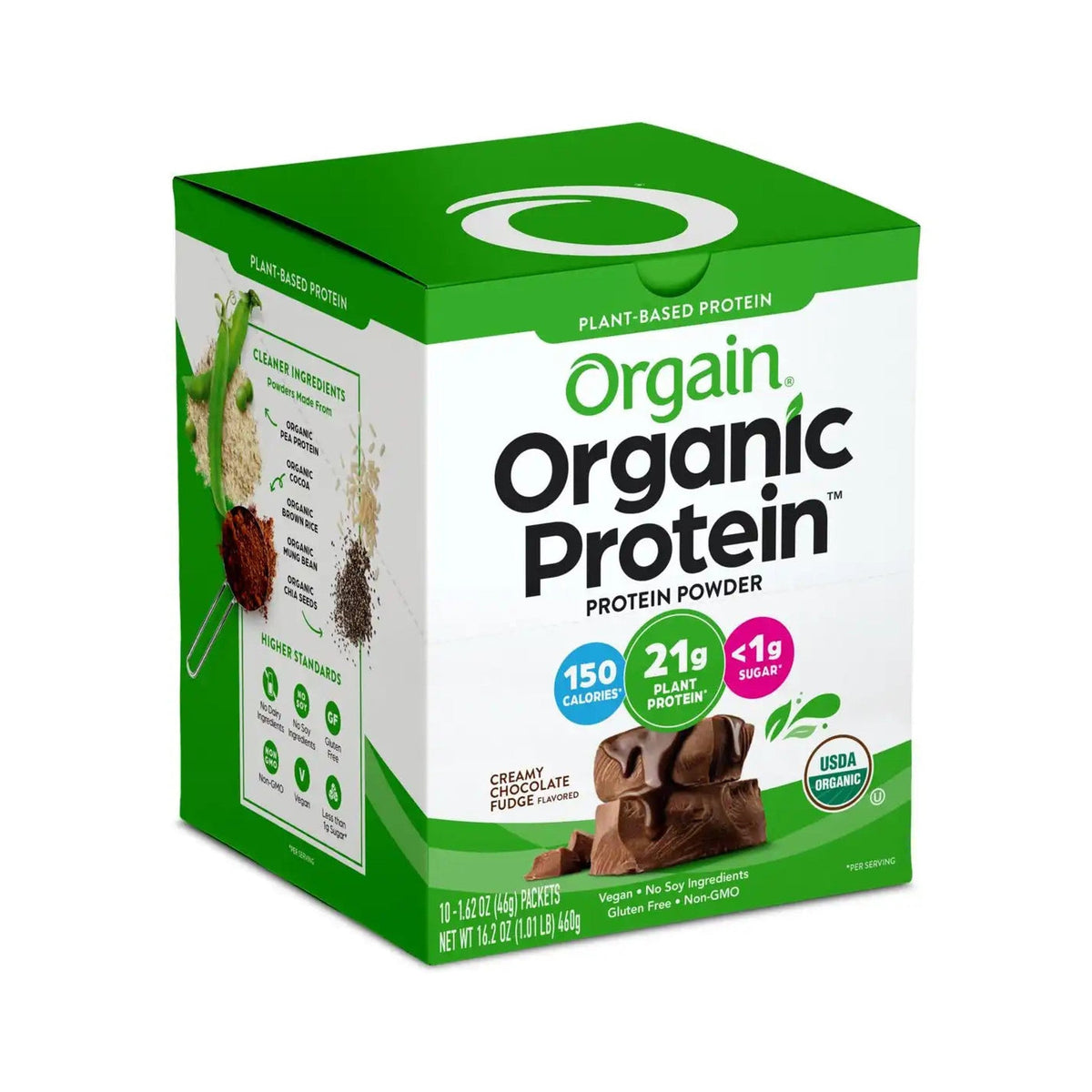 Orgain Proteína Vegetal Orgánica Sobres Individuales Chocolate