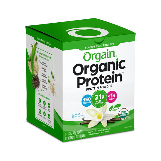 Orgain Proteína Vegetal Orgánica Sobres Individuales Vainilla