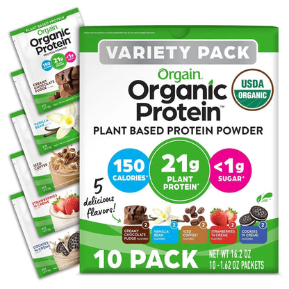 Orgain Proteína Vegetal Orgánica Sobres Individuales Surtidos
