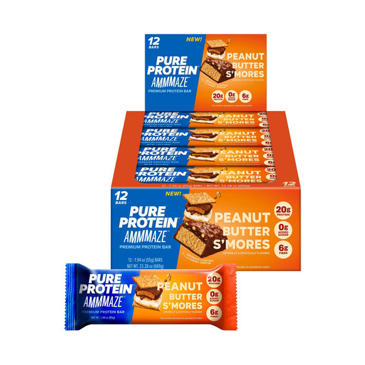 Pure Protein Barras De Proteína AMMMAZE Crema De Cacahuate S'mores