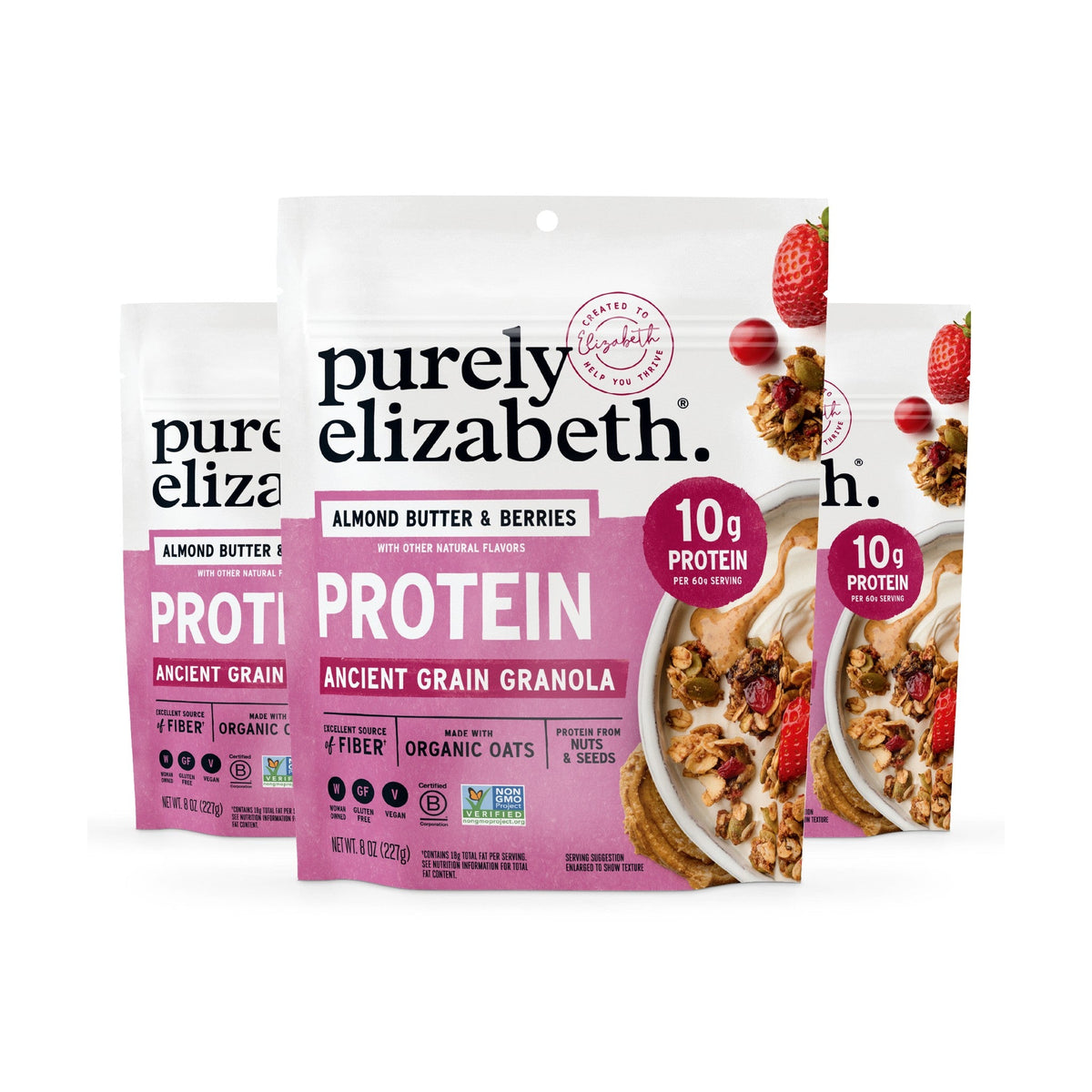 Purely Elizabeth Granola con Proteína Crema de Almendra y Moras