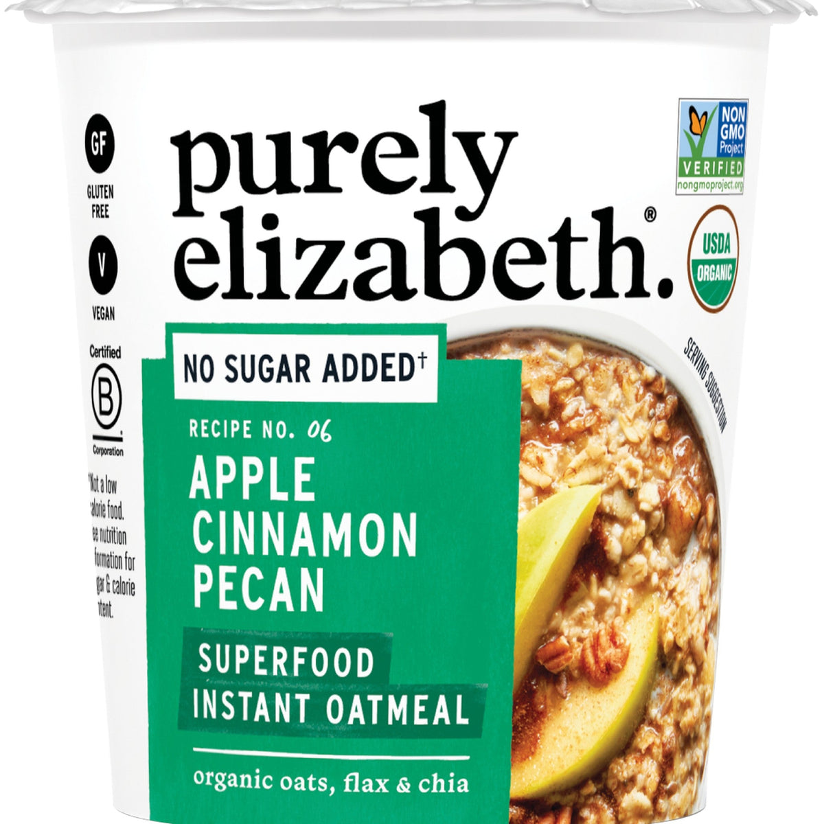 Purely Elizabeth Vaso de Avena Superfood Manzana, Canela y Nuez
