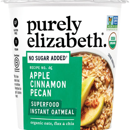 Purely Elizabeth Vaso de Avena Superfood Manzana, Canela y Nuez