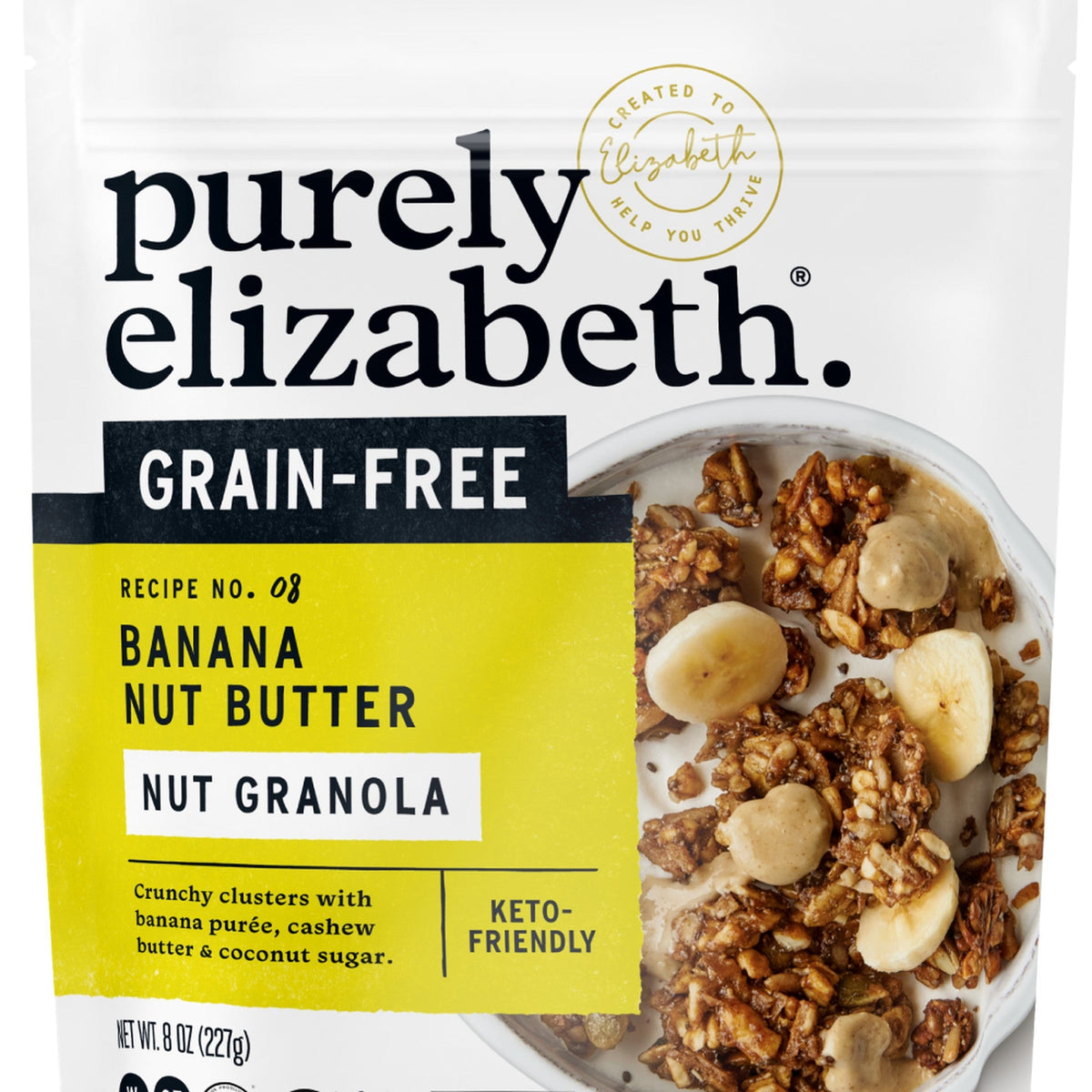 Purely Elizabeth Granola Sin Granos Plátano y Crema de Nuez