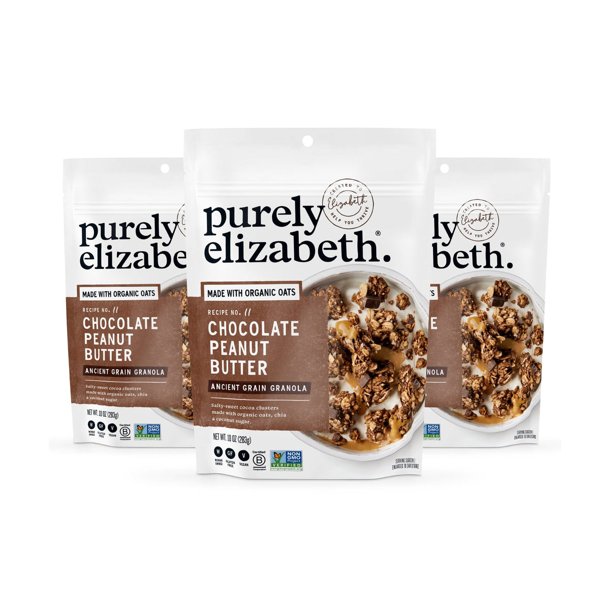 Purely Elizabeth Granola de Granos Ancestrales Chocolate y Crema de Cacahuate
