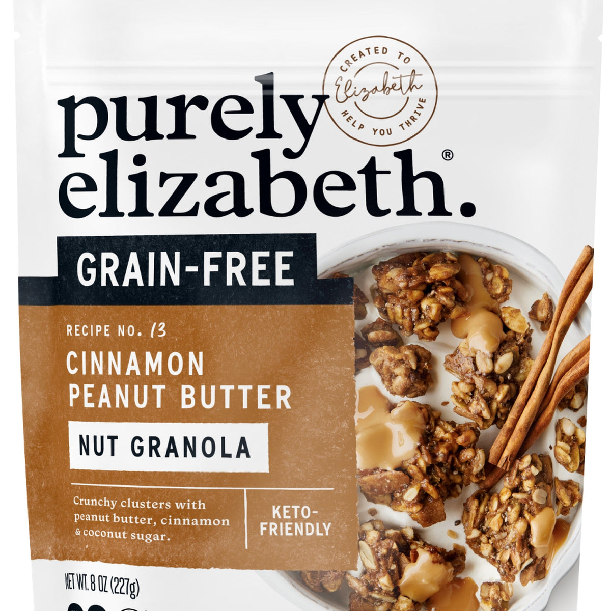 Purely Elizabeth Granola Sin Granos Canela y Crema de Cacahuate