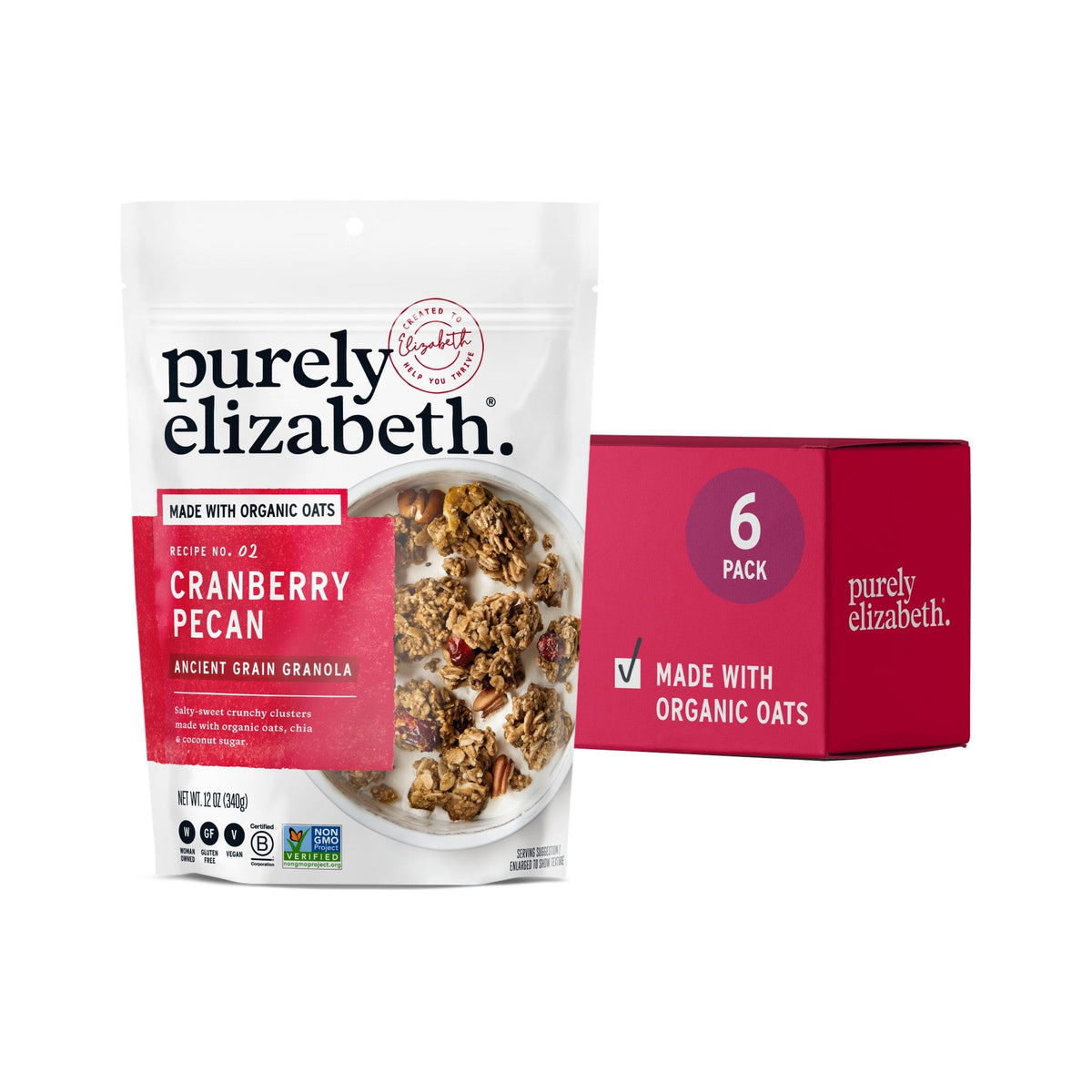 Purely Elizabeth Granola de Granos Ancestrales Arándano y Nuez Pecana
