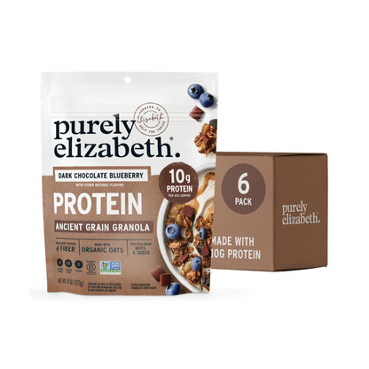 Purely Elizabeth Granola con Proteína Chocolate Amargo y Mora Azul