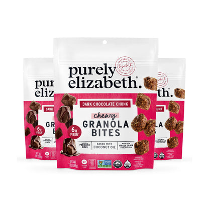 Purely Elizabeth Bocaditos de Granola Trozos de Chocolate Amargo