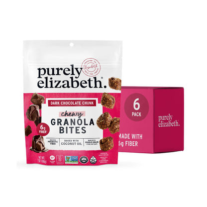 Purely Elizabeth Bocaditos de Granola Trozos de Chocolate Amargo