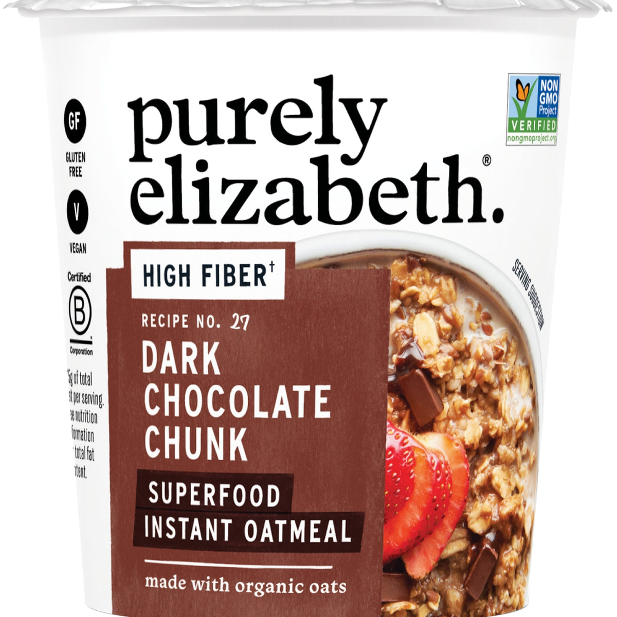 Purely Elizabeth Vaso de Avena Superfood Chocolate Amargo